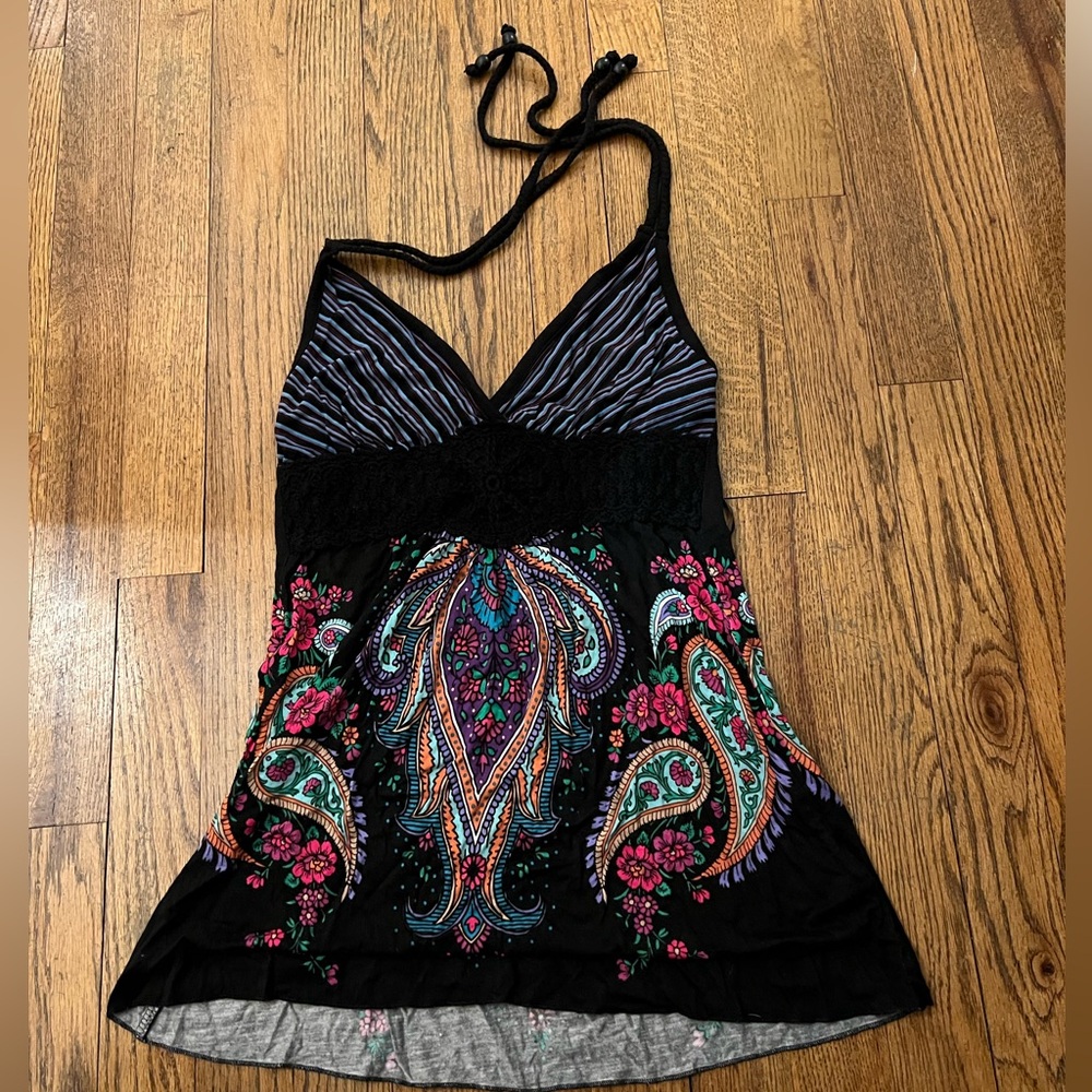 Buffalo Black Paisley Halter Top